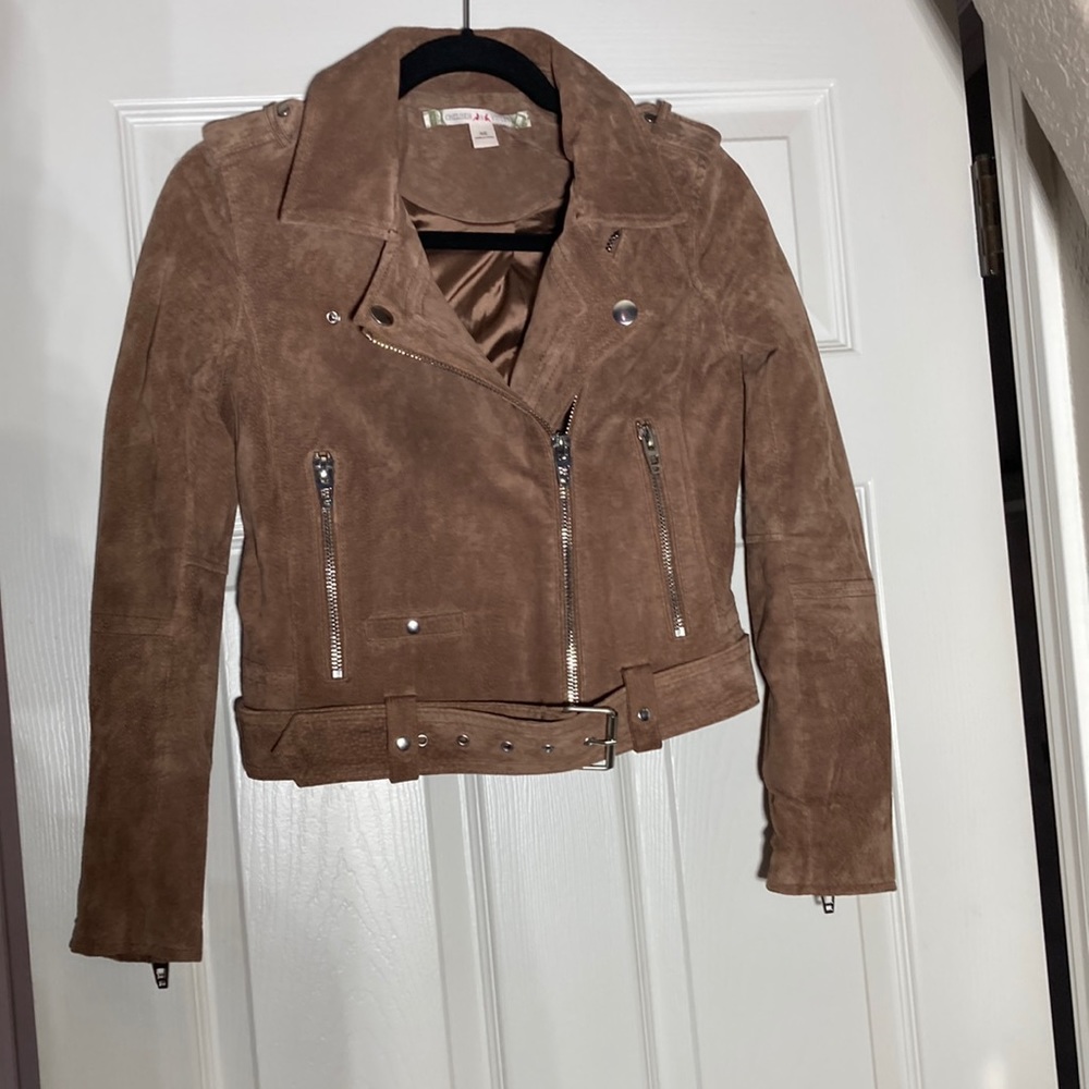 Women’s XS suede Chelsea and Violet jacket coat brown
